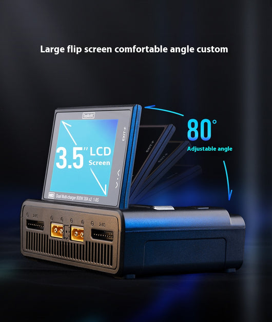 Cargador Dual M8D con Pantalla Táctil Color - Entrada de Alta Potencia para Drones - Image 14