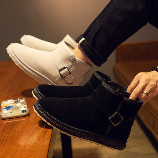 Botas de Nieve para Hombre con Forro de Piel y Suela Antideslizante