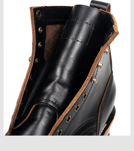 Botas de Cuero Genuino para Hombre - Estilo Trabajo Otoño Invierno - Image 14