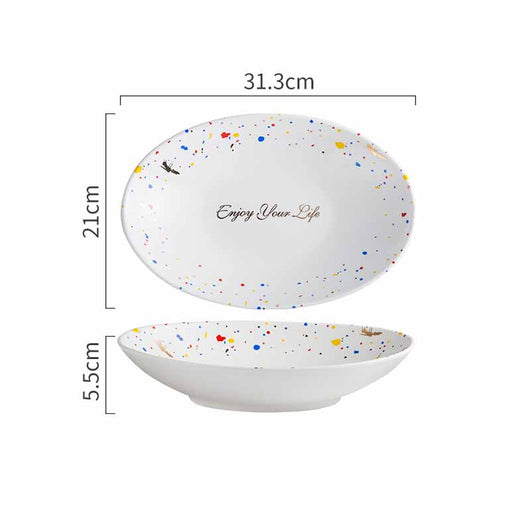 Plato de Cerámica Terrazzo - Vajilla Moderna para el Hogar - Image 16
