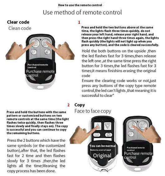Control Remoto Clonador 443 MHz con Código Rodante para Puertas de Garaje - Image 6