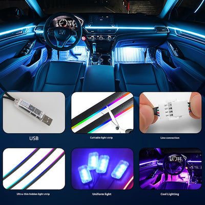 Luz Ambiental LED para Interior de Auto con Control de Color - Image 23