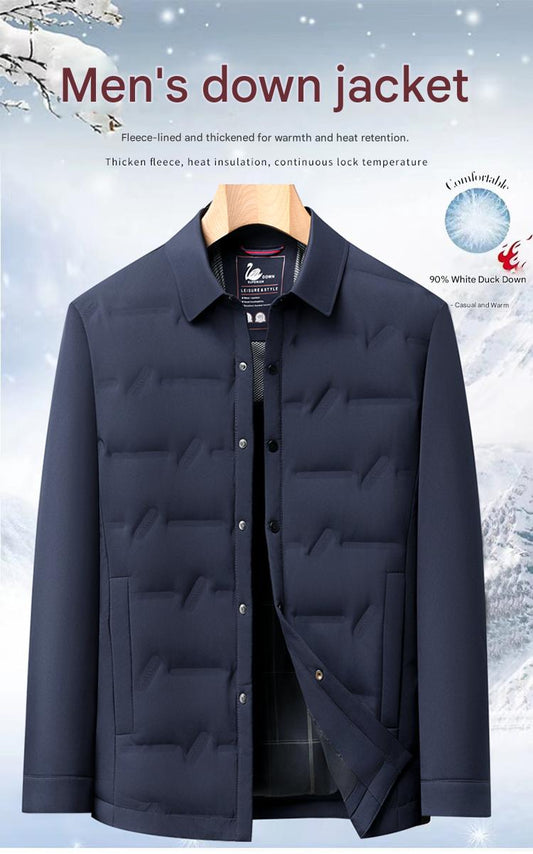 Chaqueta Acolchada Corta para Hombre - Abrigo Cálido y Elegante para Otoño Invierno