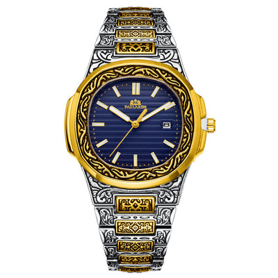 Reloj Hombre Cuarzo Tallado Loro Calendario Luminiscente - Image 38