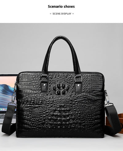 Maletín Ejecutivo para Hombre con Patrón Cocodrilo - Bolsa de Negocios y Computadora - Image 15