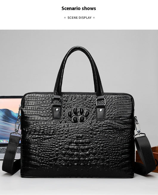 Maletín Ejecutivo para Hombre con Patrón Cocodrilo - Bolsa de Negocios y Computadora - Image 15