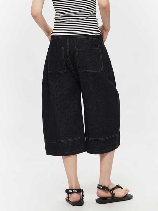 Shorts Vaqueros Sueltos Retro Lavado Vintage para Mujer - Image 5