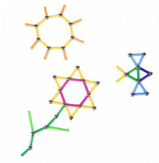 Juguete de Construcción Magnética con Varillas y Esferas de Metal - Bloques Educativos para Niños - Image 5