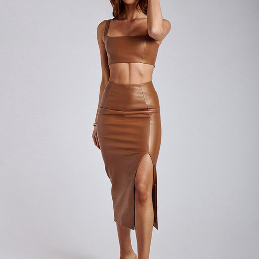 Conjunto Falda con Tirantes Estilo Otoño para Mujer