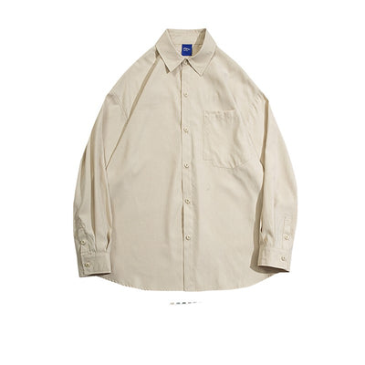 Camisa Casual de Manga Larga en Colores Sólidos para Hombre - Image 4