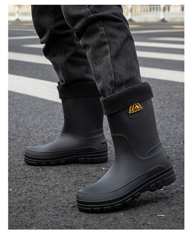 Botas de Lluvia Impermeables para Hombre con Tubo Medio y Suela Antideslizante - Image 15