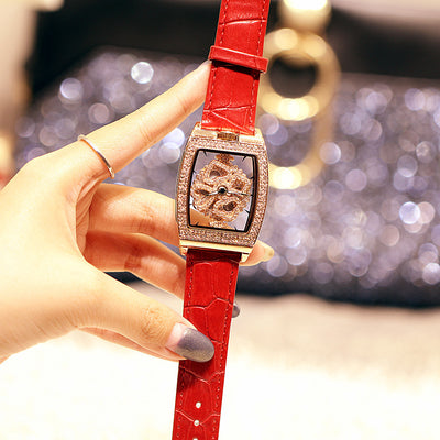 Reloj Elegante para Mujer Resistente al Agua con Diamantes y Flores - Image 3