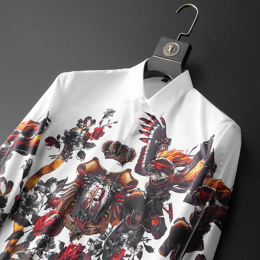Camisa Manga Larga para Hombre con Detalles en Strass y Acabado Premium - Image 10