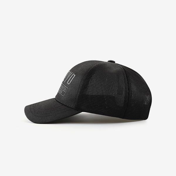 Gorra Visera Retro con Bordado de Letras - Malla Transpirable para Verano