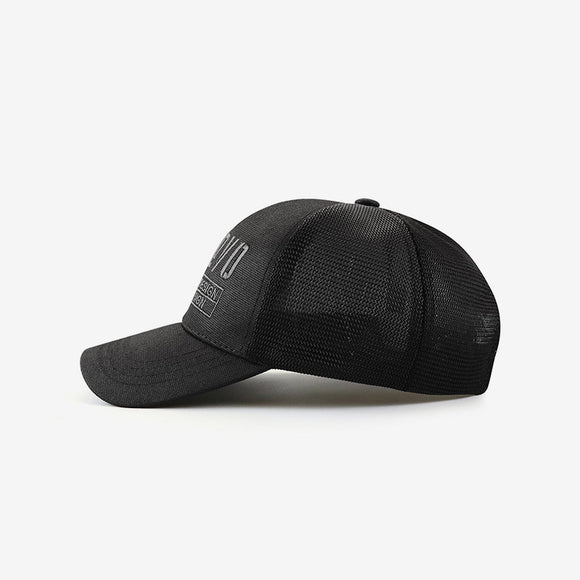 Gorra Visera Retro con Bordado de Letras - Malla Transpirable para Verano