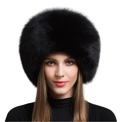 Gorro de Piel de Zorro con Protección Auditiva para Mujer - Image 5