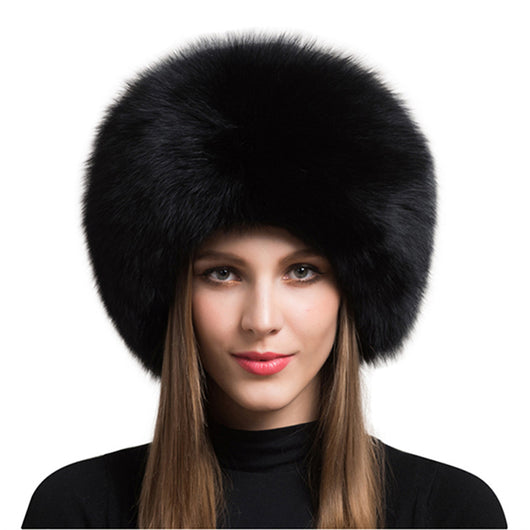 Gorro de Piel de Zorro con Protección Auditiva para Mujer - Image 5