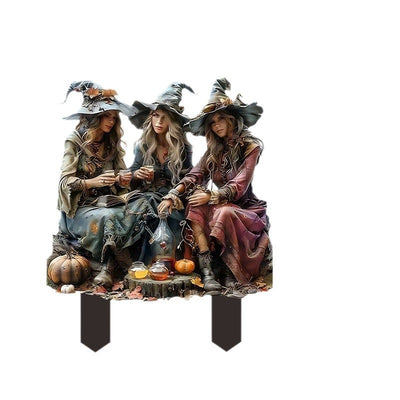 Adorno Colgante de Acrílico - Tres Brujas Brindando y Riendo - Image 5