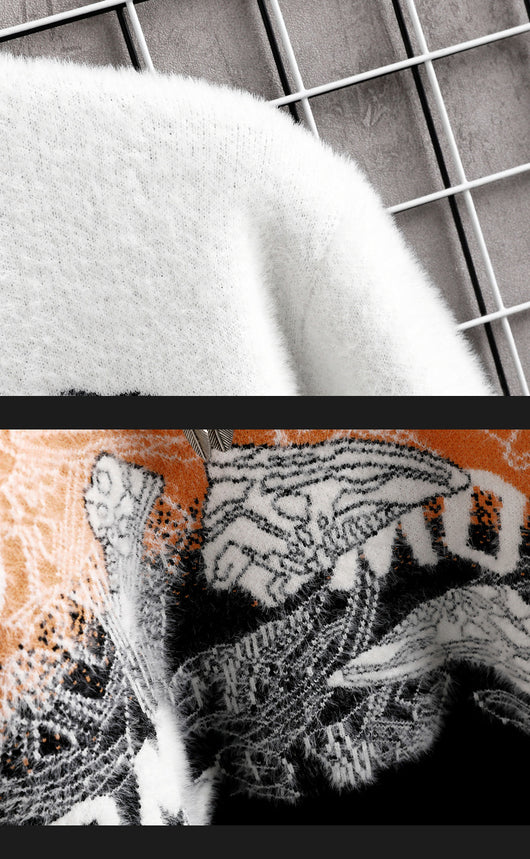 Suéter Hip Hop Patchwork Cuello Redondo para Hombre - Image 12