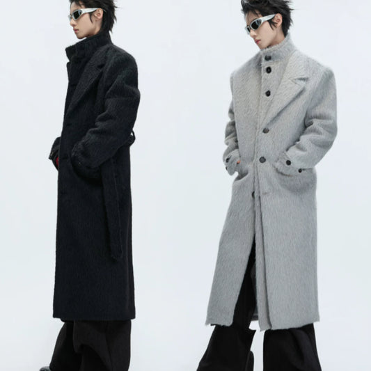 Abrigo Trench de Alpaca y Lana Sintética - Elegancia Minimalista