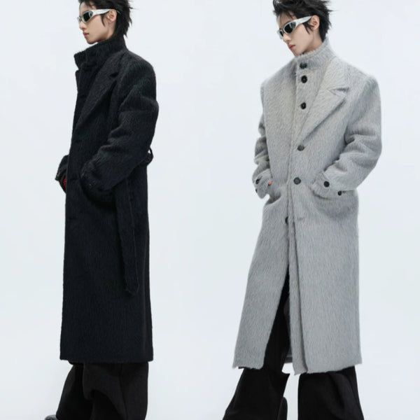 Abrigo Trench de Alpaca y Lana Sintética - Elegancia Minimalista