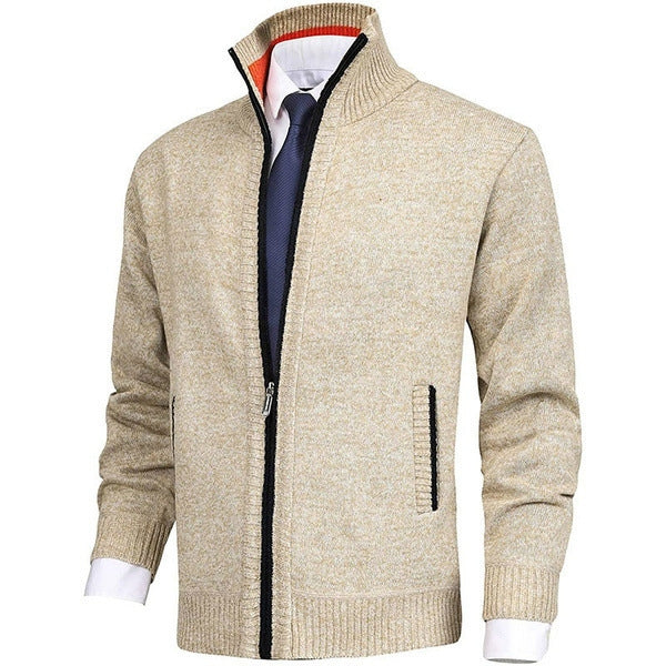 Cardigan Tejido de Ajuste Regular con Cierre Completo para Hombre