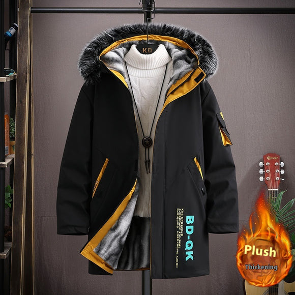 Chaqueta Casual de Fleece con Capucha para Hombre