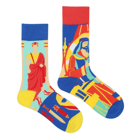 Calcetines Retro Asimétricos para Parejas - Algodón Cómodo Unisex - Image 103