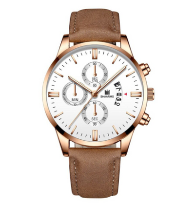 Reloj de Cuarzo para Hombre con Tres Esferas y Detalles de Diamantes - Image 11