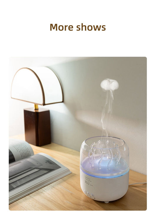 Luz Ambiental Medusa Dinámica con Patrón de Madera y Rotación - Image 17