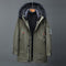 Sudadera Larga para Hombre con Cuello de Piel Pie Overcome