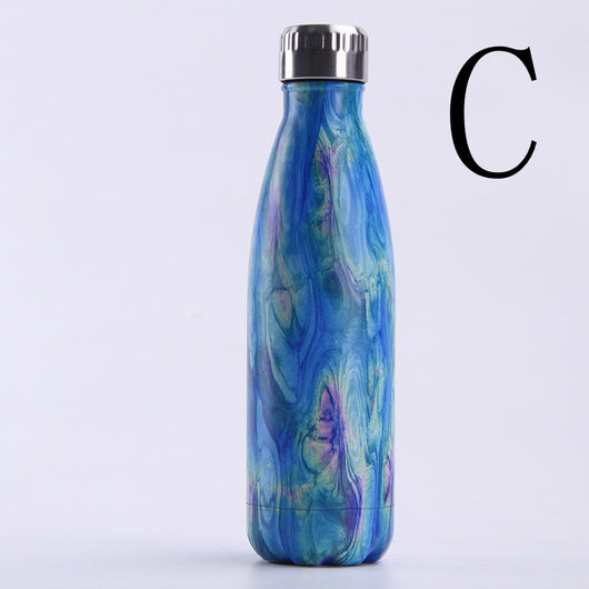 Vaso Térmico Doble Capa con Diseño Mármol - Botella Elegante Boca Estrecha - Image 7