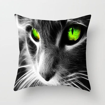 Funda de Almohada Decorativa Gato Cartoon Tela Melocotón para Home Office - Image 11
