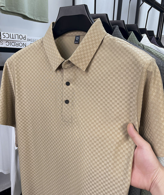Playera Polo Hombre Jacquard Cuadros Transpirable Verano - Image 25