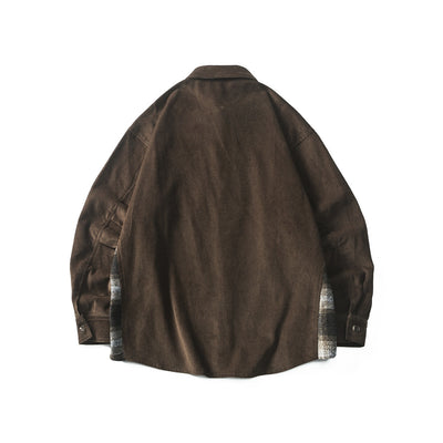 Camisa Vintage de Pana con Costuras Reforzadas para Hombre - Image 9