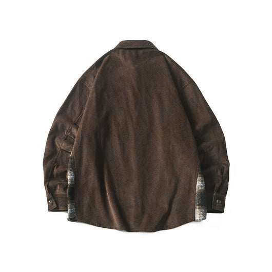 Camisa Vintage de Pana con Costuras Reforzadas para Hombre - Image 9