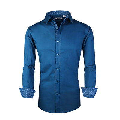 Camisa de Algodón Elástico para Hombre - Estilos Primavera Otoño - Image 2