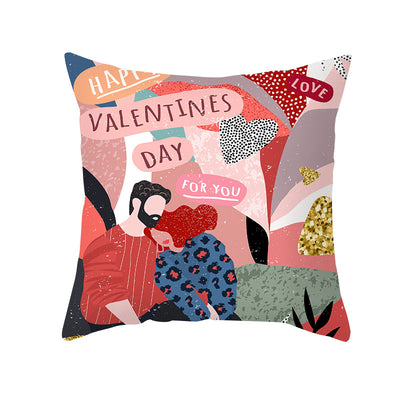 Funda de Cojín Estampada Melocotón para Sala y Dormitorio - Edición Día de San Valentín - Image 16