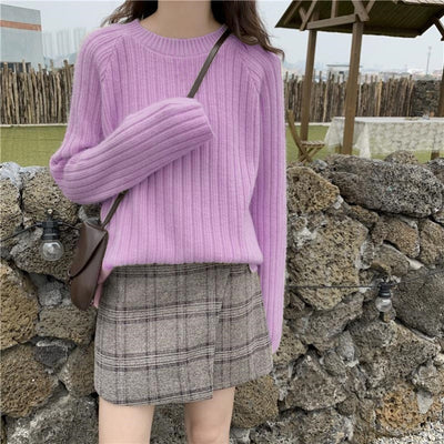 Suéter Suelto de Punto Liso para Mujer - Manga Larga Cómoda - Image 5