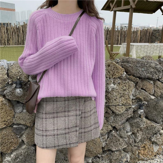 Suéter Suelto de Punto Liso para Mujer - Manga Larga Cómoda - Image 5
