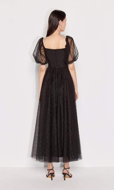 Vestido Cuadros con Mangas Voluminosas y Cuello Clásico - Image 16