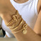 Pulsera de Cadena Hueca con Diseño Serpiente en Metal