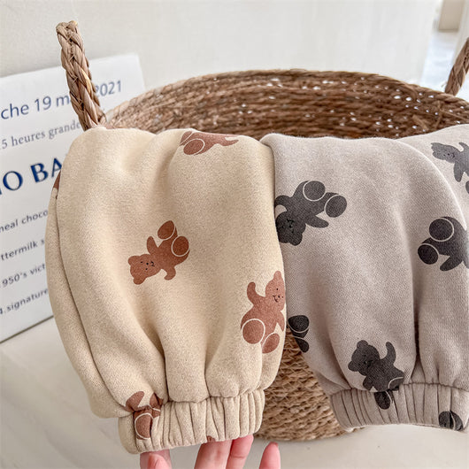 Pantalones Térmicos Deportivos con Estampado Oso para Niños y Niñas - Image 27