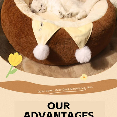 Cama Redonda Acogedora para Gatos y Perros - Colchón Térmico Invierno - Image 8