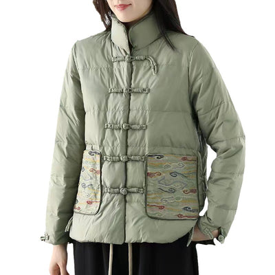 Chaqueta Acolchada Corta para Mujer con Bordado - Image 5