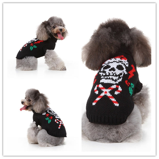 Suéter Navideño para Perros con Diseño Calavera - Abrigo Cálido de Invierno - Image 2
