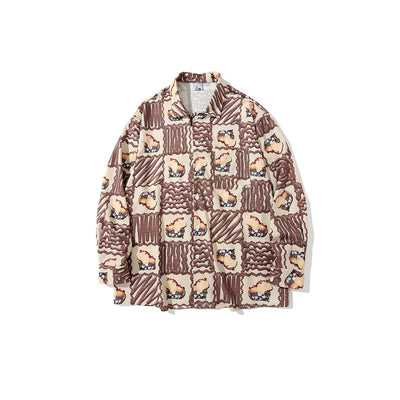 Camisa Retro Tie-dye Manga Larga para Hombre Tide Brand - Diseño Artístico - Image 9