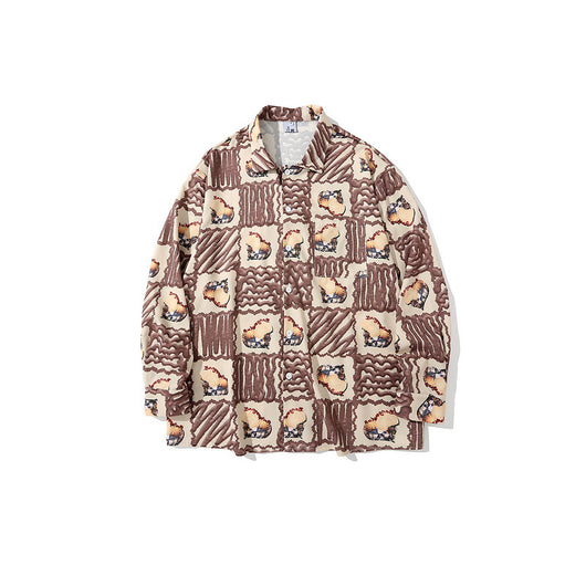 Camisa Retro Tie-dye Manga Larga para Hombre Tide Brand - Diseño Artístico - Image 9