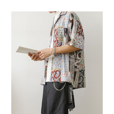 Camisa Retro Flores Manga Corta para Hombre - Image 9