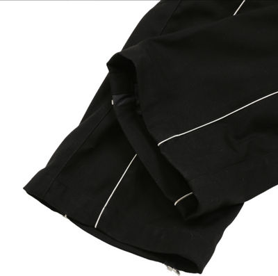 Pantalones Casuales con Cremallera y Costuras a Cuadros - Image 19